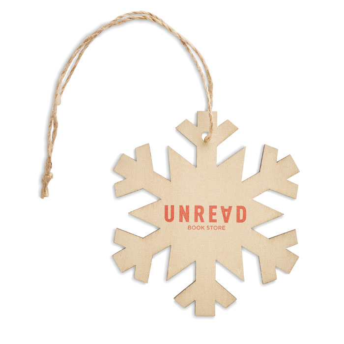 Colgante Navideño Copo de Nieve Madera
