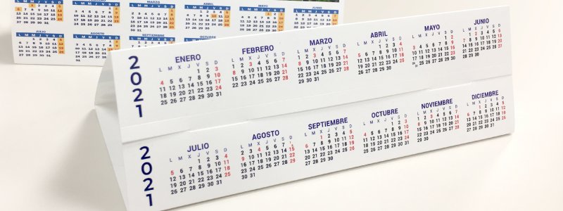 Promociona tu empresa los 365 días del año 1 calendario ano sucesivo parte inferior
