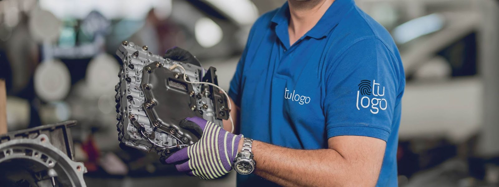 Polos: deporte, moda y herramienta promocional con siglos de historia 4 Polo azul de trabajo personalizado con tu logo