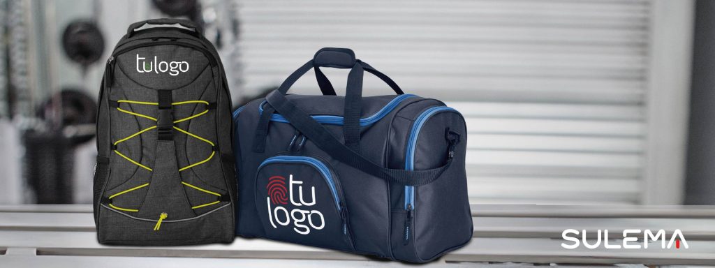 bolsas de gimnasio personalizadas, y mochilas deportivas con tu logo impreso
