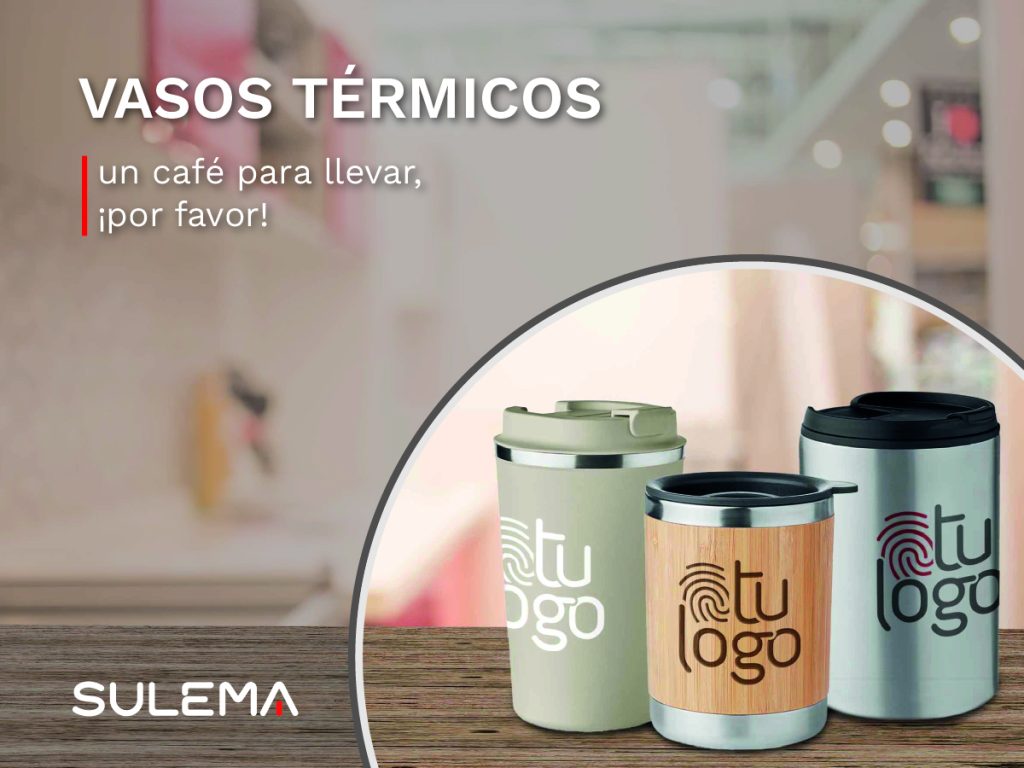vasos termo personalizados con tu logo