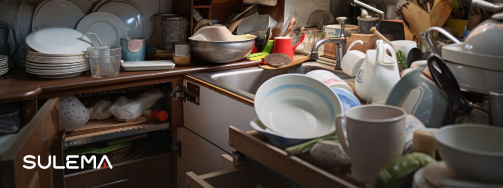 cocina desorganizada