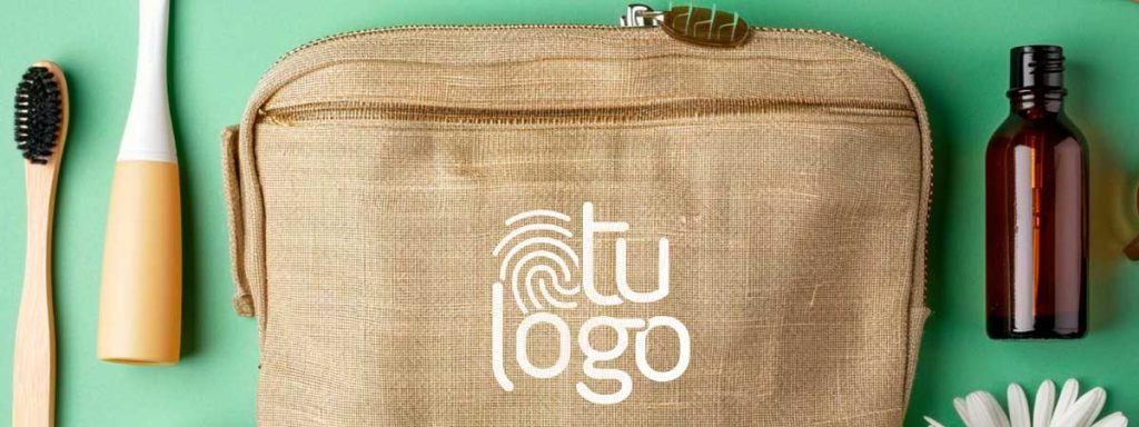 Neceser de cáñamo con logo