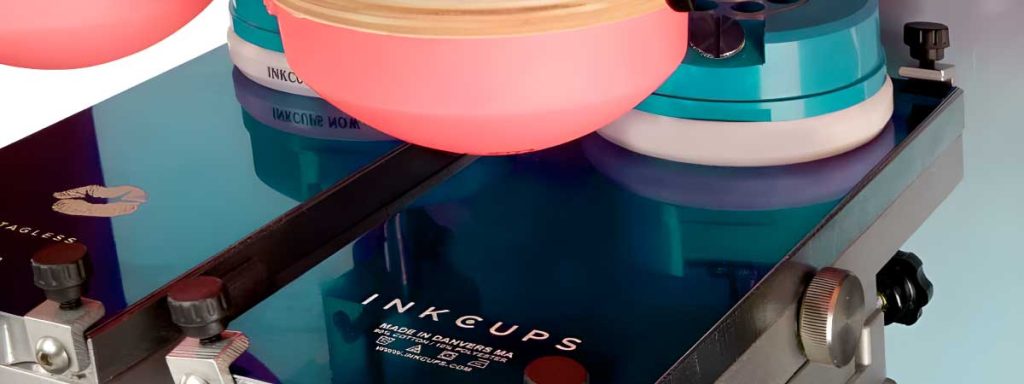 Máquina de tampografía en productos promocionales